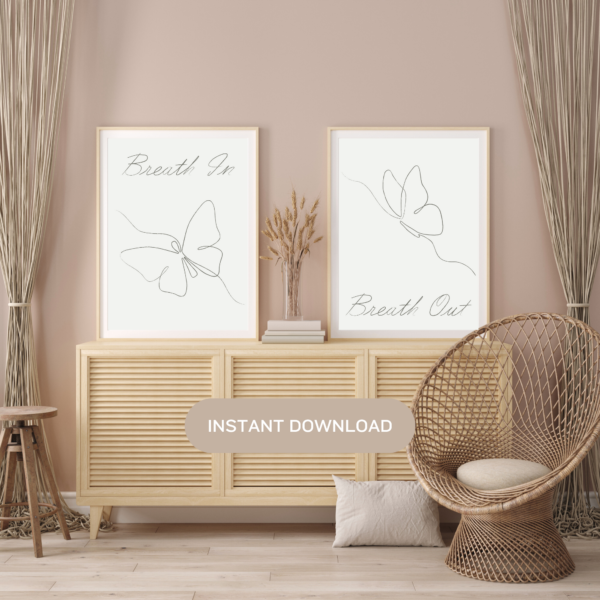 סט השראה להדפסה - לשאוף, לנשוף